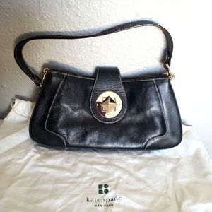 Kate Spade New York Black Soft Leather Shoulder Handbag